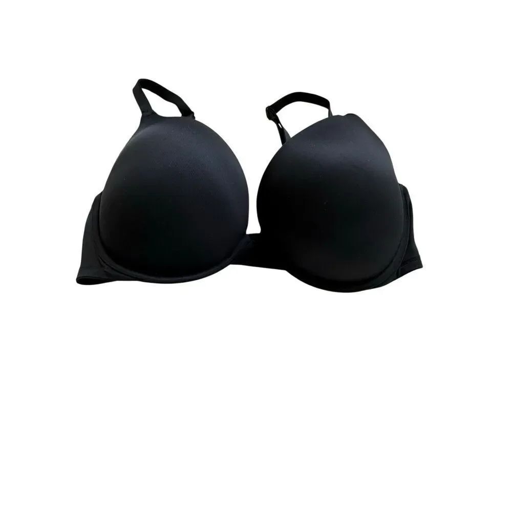 PINK Victoria's Secret Womens Black Wear Everywhere Push-up Bra Size 36DD